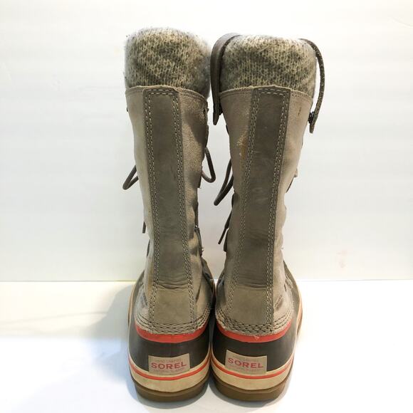 Sorel Joan of Arctic II Fossil Taupe Beige Knit Boots - Picture 4 of 7